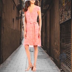 H By Halston Women's Wrap Cold Shoulder Dress Pink Size M